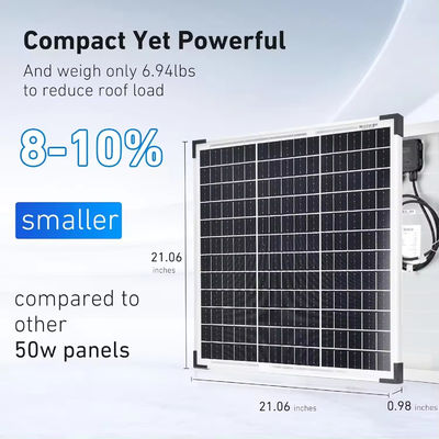 50w 60w Monokristalline PV-Panels Solarzelle Silberrahmen Bifizielles Transparentes Glas Für starken Wind Schnee hartes Klima
