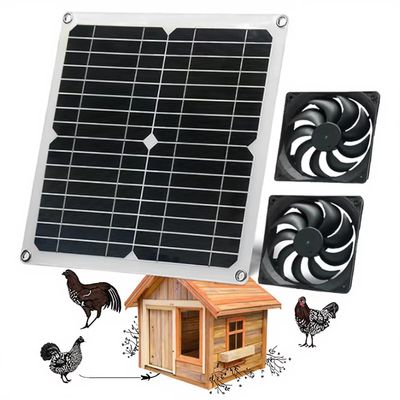 Ein guter Preis. Fabrik Heißer Verkauf Hohe Effizienz 12W Solarpanel Solarbetriebener Ventilator für Hühnerstall, Hundehütte, Außenschuppen, Gewächshaus Online