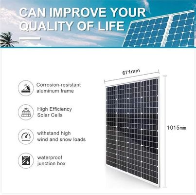 Ein guter Preis. Kundenspezifisches 12V 24V Mono-Glas-Solarpanel 100W-270W Solarmodule Hocheffizienz 150W-200W Bereich enthalten Online