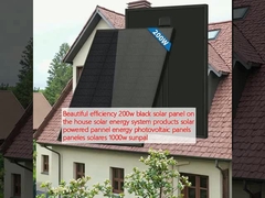 Schöne Effizienz 200w schwarzes Solarpanel auf dem Haus Solarenergiesystem Produkte Solar-Powered-Panel Energie Photovoltaik-Panels Solar-Panels 1000w sunpal